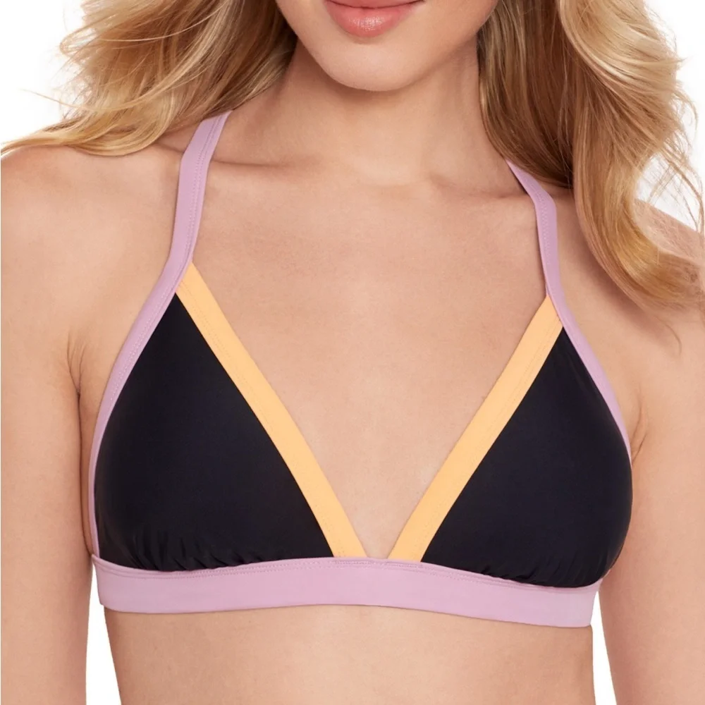 Women’s Contrast-Trim Triangle Bikini Top - Picture 1 of 4
